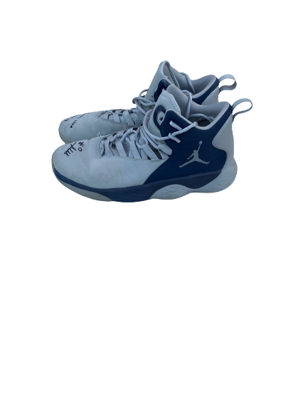 Mac McClung Georgetown Basketball 2018-2019 (FRESHMAN SEASON) SIGNED GAME WORN Player Exclusive Jordan Shoes - Photo Matched