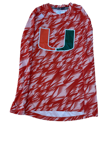 Anthony Lawrence Miami Basketball Team Issued Long Sleeve Shirt (Size L)