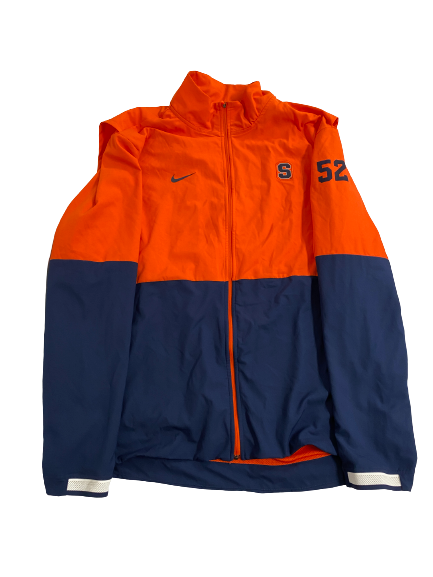 Carlos Vettorello Syracuse Football Player-Exclusive Sideline Jacket With 
