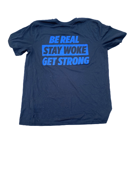 Dayan Lake Team Issued Blue Nike BYU Weightlifting T-Shirt