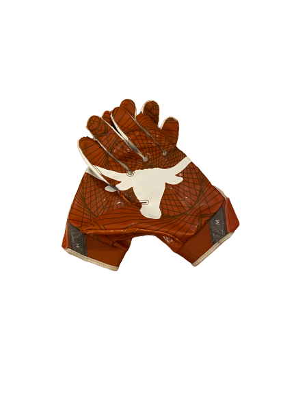 Tim Yoder Texas Player Exclusive Football Gloves (Size M)