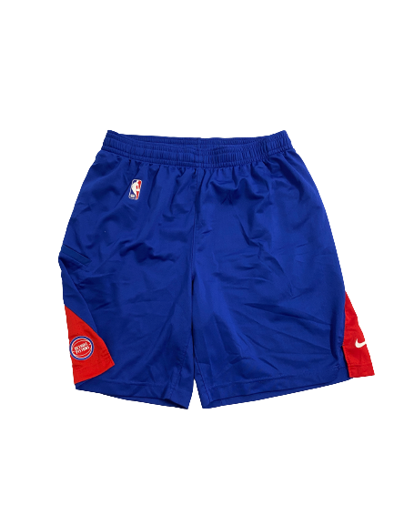 Micah Potter Detroit Pistons Team-Issued Shorts (Size XL)