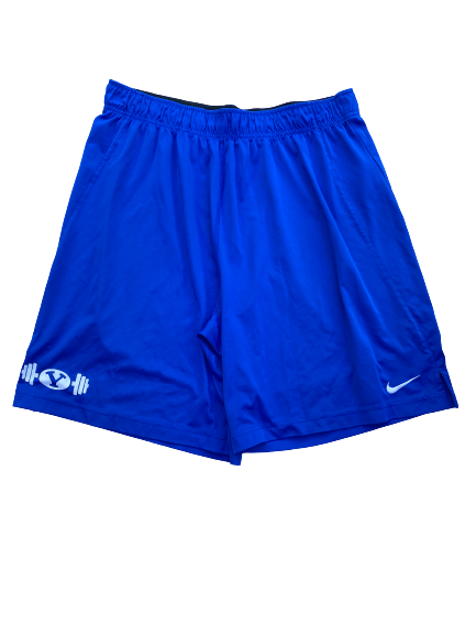 Dayan Lake Team Issued Nike BYU Weightlifting Shorts