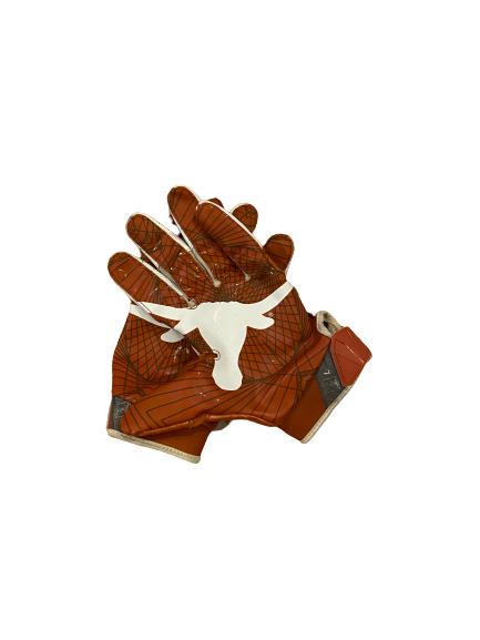 Tim Yoder Texas Player Exclusive Football Gloves (Size L)