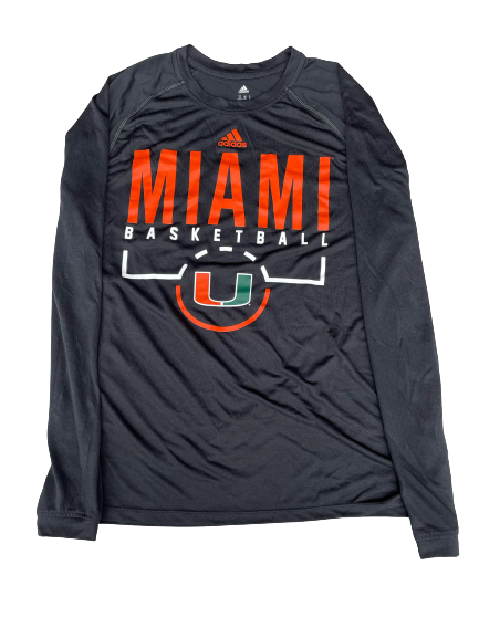 Anthony Lawrence Miami Basketball Team Issued Long Sleeve Shirt (Size M)