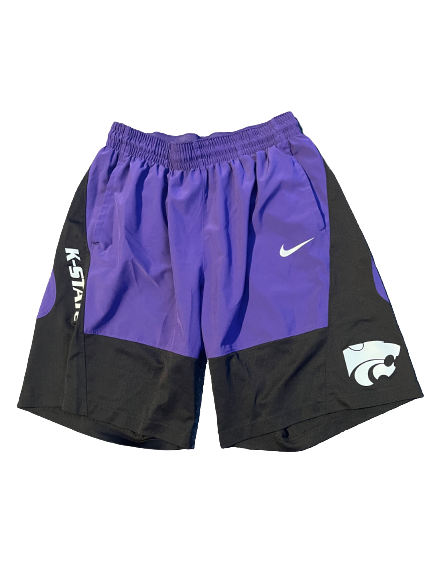 Mike McGuirl Kansas State Basketball Team Issued Workout Shorts (Size L)