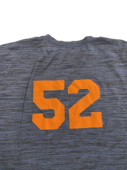 Carlos Vettorello Syracuse Football Player-Exclusive Pre-Game Warm-Up T-Shirt With 