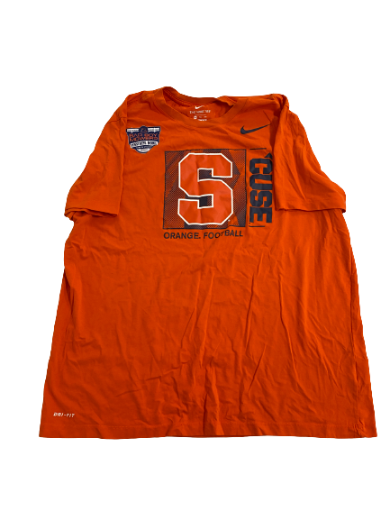 Carlos Vettorello Syracuse Football Player-Exclusive Pinstripe Bowl T-Shirt (Size XXL)
