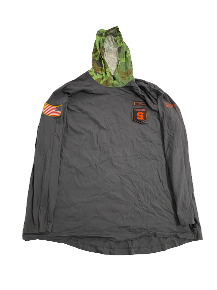 Carlos Vettorello Syracuse Football Player-Exclusive Camo-Hooded Performance Hoodie (Size XXLT)