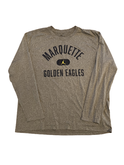 Kur Kuath Marquette Basketball Team Issued Long Sleeve Workout Shirt (Size 2XL)