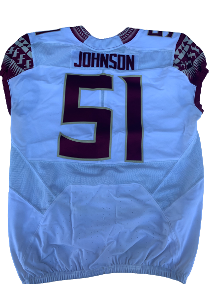 Baveon Johnson Florida State Football Game Worn Jersey (Size 50)