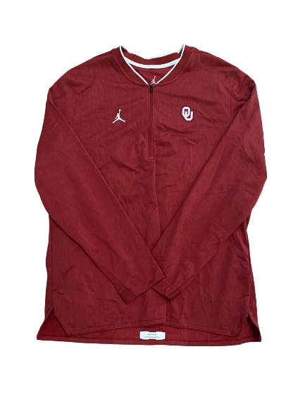 Kur Kuath Oklahoma Basketball Team Issued Quarter-Zip Pullover (Size XL)