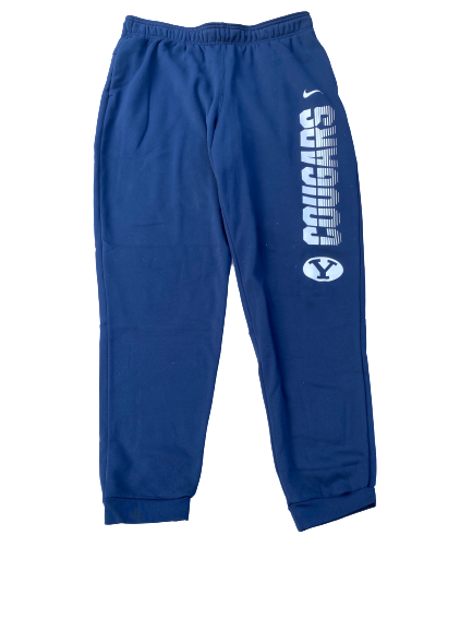 Dayan Lake Team Issued Nike BYU Cougar Sweatpants