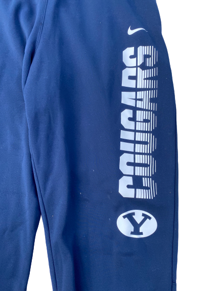 Dayan Lake Team Issued Nike BYU Cougar Sweatpants