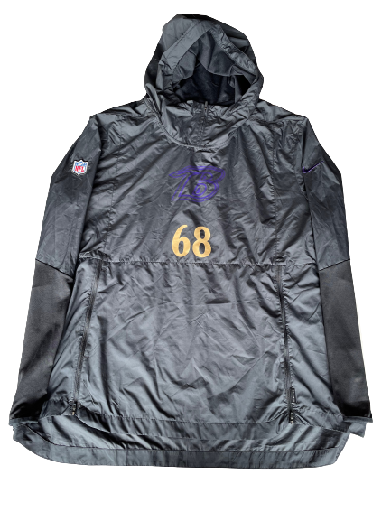 Matt Skura Baltimore Ravens Team Exclusive Performance Hoodie with Number (Size 3XL)