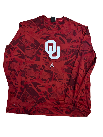 Kur Kuath Oklahoma Basketball Team Exclusive Long Sleeve Pre-Game Shooting Shirt (Size XLT)
