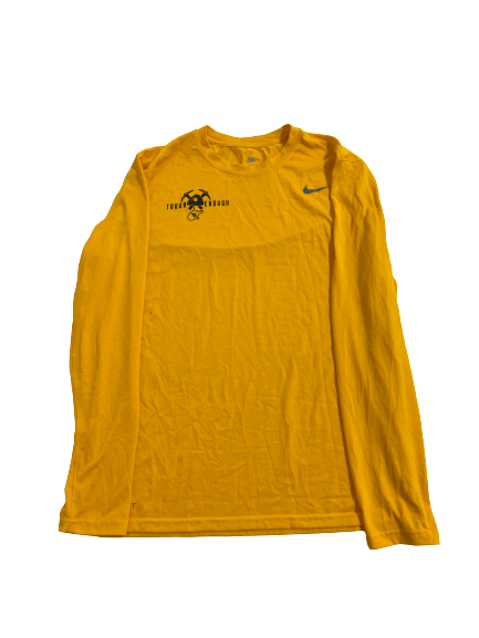 Rashad Ajayi West Virginia Football Team Issued Long Sleeve Shirt (Size L)