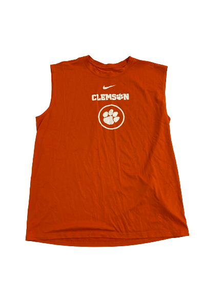 Devin Foster Clemson Basketball Team-Issued Workout Tank (Size L)