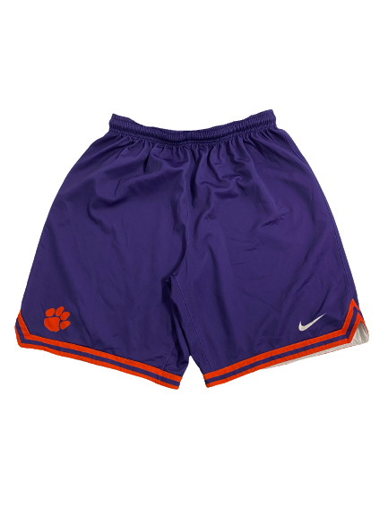 Devin Foster Clemson Basketball Player-Exclusive Practice Shorts (Size L)