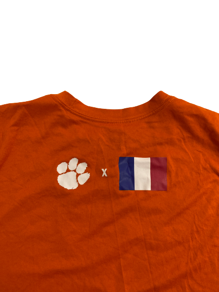 Devin Foster Clemson Basketball Player-Exclusive Foreign Tour Long Sleeve Shirt (Size L)