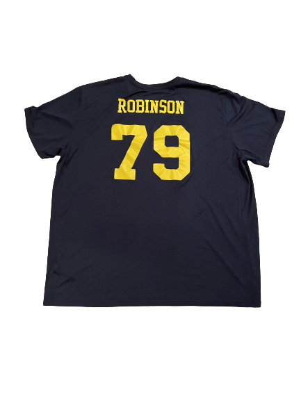 Greg Robinson Michigan Football T-Shirt With Name and Number (Size XXXL)