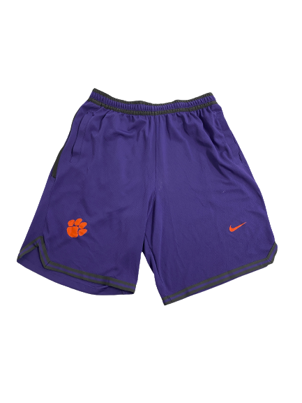 Devin Foster Clemson Basketball Player-Exclusive Premium Shorts (Size L)