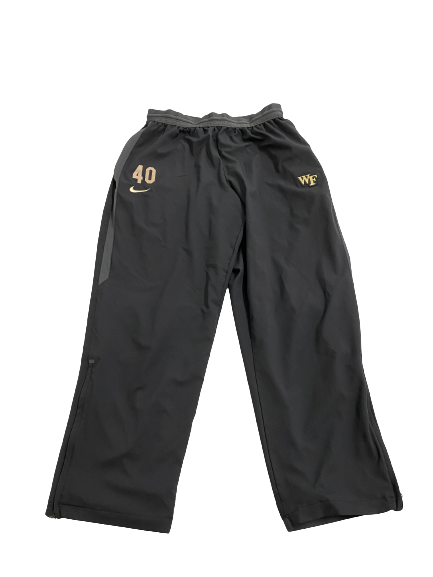 Connor Hebbeler Wake Forest Football Player-Exclusive Sweatpants With Number (Size XL)