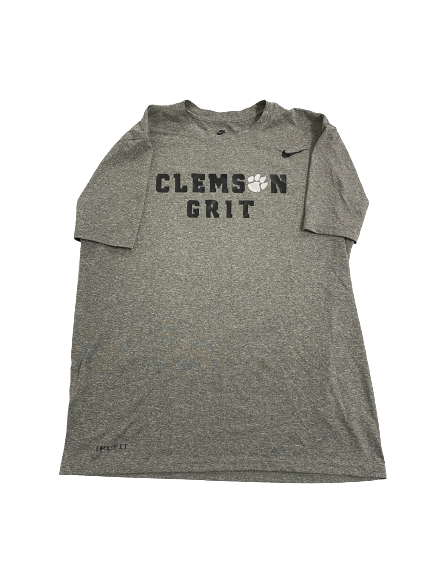 Devin Foster Clemson Basketball Player-Exclusive "Clemson Grit" T-Shirt (Size L)