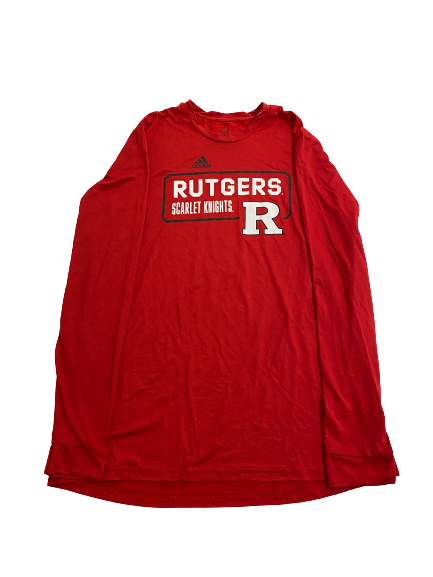 Connor Hebbeler Rutgers Football "On The Banks" Team-Issued Long Sleeve Shirt (Size XLT)