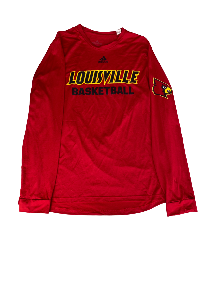 Carlik Jones Louisville Basketball Team Issued Long Sleeve Workout Shirt (Size L)
