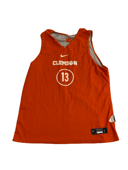 Devin Foster Clemson Basketball Player-Exclusive Practice Jersey (Size L)