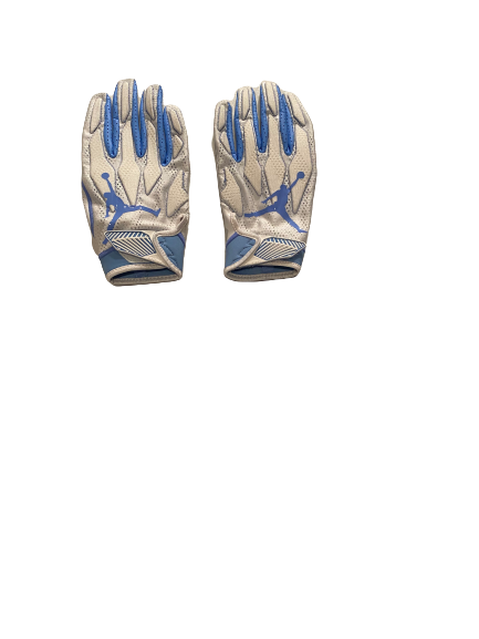 Myles Wolfolk North Carolina Player Exclusive Football Gloves (Size XL)