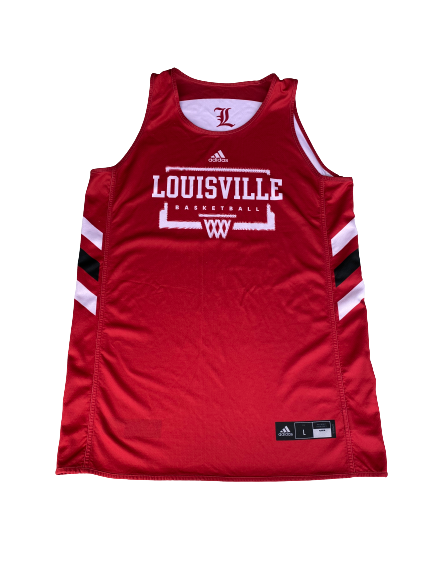 Carlik Jones Louisville Basketball Player Exclusive Reversible Practice Jersey (Size L)