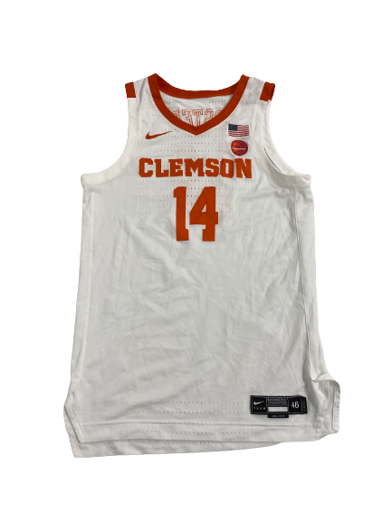 Devin Foster Clemson Basketball 2021-2022 Season Game-Worn Jersey (Size 46)