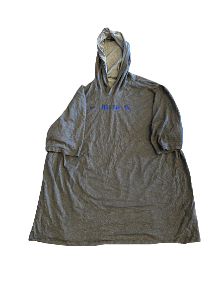 Chris Rodriguez Jr. Kentucky Football Player-Exclusive Pre-Game Warm-Up Short Sleeve Performance Hoodie (Size XXL)