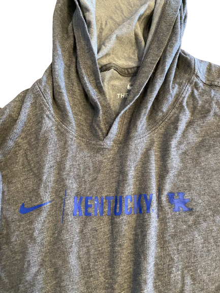 Chris Rodriguez Jr. Kentucky Football Player-Exclusive Pre-Game Warm-Up Short Sleeve Performance Hoodie (Size XXL)