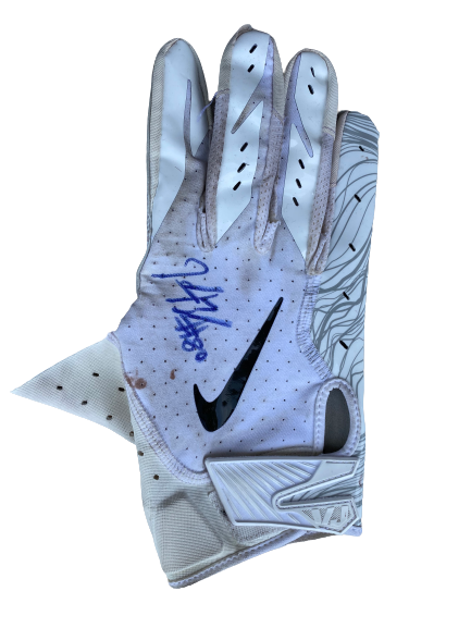 Alex Bachman Wake Forest Football Signed Gloves (Size XL)