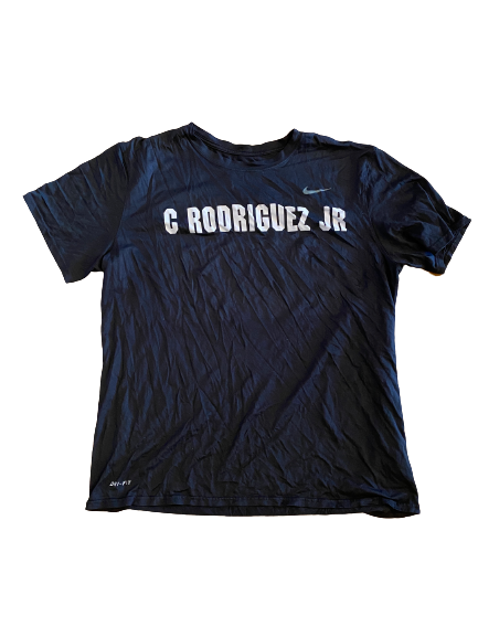 Chris Rodriguez Jr. Kentucky Football Player-Exclusive T-Shirt With Name (Size XL)