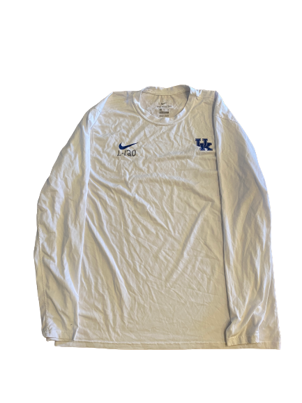Chris Rodriguez Jr. Kentucky Football Team-Issued Long Sleeve Shirt (Size XL)