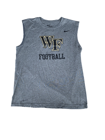 Alex Bachman Wake Forest Football Workout Tank With Number (Size L)