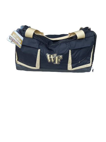 Alex Bachman Wake Forest Football Player-Exclusive Duffel Bag With Player Tag