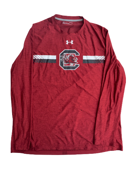 Jerad Washington South Carolina Team Issued Outback Bowl Long Sleeve Shirt (Size L)