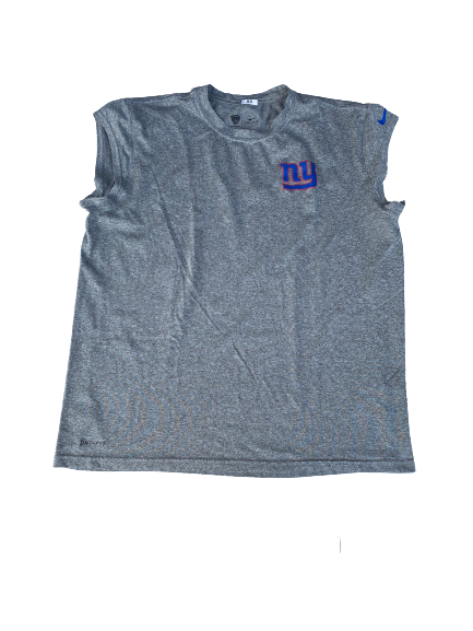 Alex Bachman New York Giants Football Workout Tank With Player Tag (Size L)