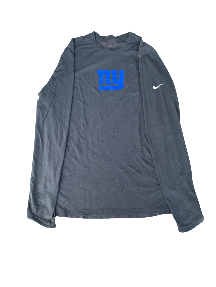 Alex Bachman New York Giants Football Long Sleeve Shirt (Size L)