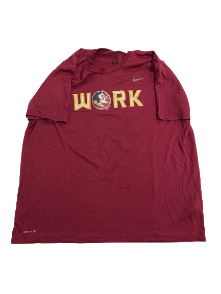 Andrew Boselli Florida State Football Player-Exclusive "Work" T-Shirt With 