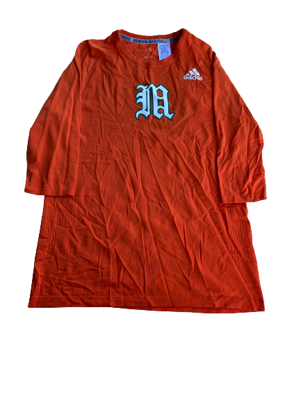 Slade Cecconi Miami Baseball Team Issued Half-Sleeve Practice Shirt (Size L)