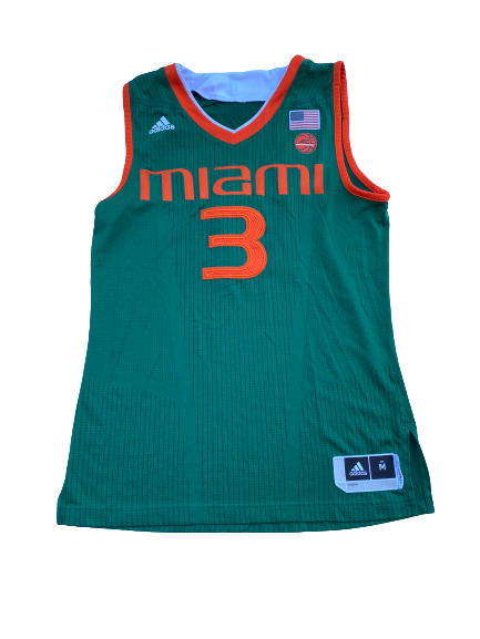 Anthony Lawrence Miami Basketball Game Worn Jersey (Size M)