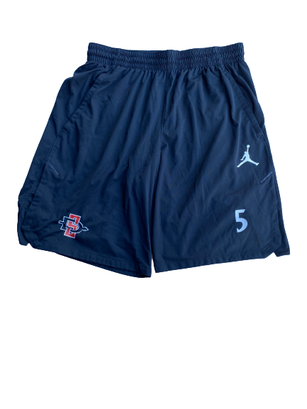 Jalen McDaniels San Diego State Team Issued Shorts with Number (Size XL)