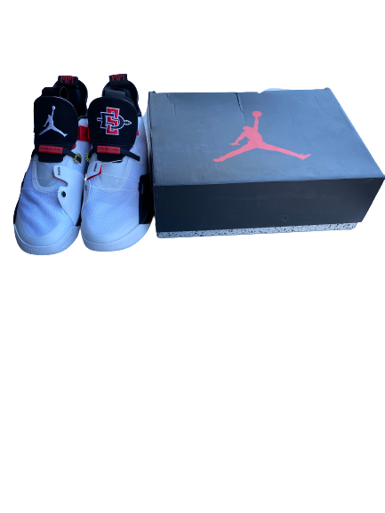 Jalen McDaniels San Diego State Player Exclusive Jordan Shoes (Size 15)