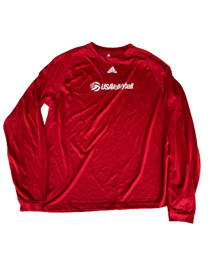Madison Lilley USA Volleyball Long Sleeve Workout Shirt (Size M)